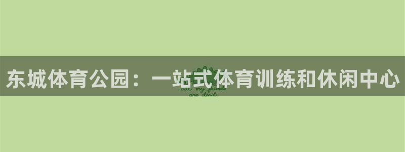 欧陆娱乐系统教程：东城体育公园：一站式体育训练和休闲